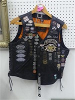 LADIES XXL LEATHER RIDING VEST