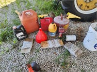 Gas cans  Kubota oil chain saw bar oil & more.