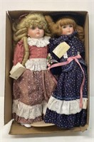 (2) Betty Jane Carter Porcelain Face Dolls