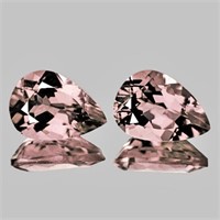 Natural Peach Pink Morganite Pair [VVS]