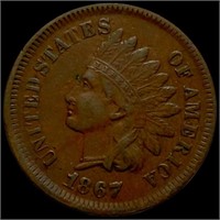 1867 Indian Head Penny CLOSELY UNC