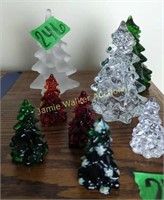 8 Glass Christmas Trees. Mosser Glass Etc