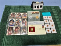 Medallions & basketball cards