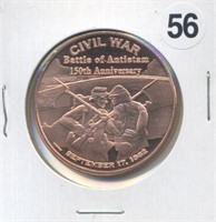 Civil War Battle of Antietam One Ounce .999 Copper