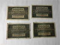 4 - 1920 German Banknotes