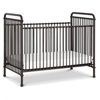 3-in-1 Convertible Metal Crib in Vintage Iron