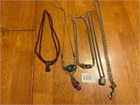 Assorted Necklaces Chokers Some Stone & Silver