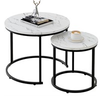 Nesting Coffee Table Side Table Set of 2 End