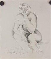 Tamara De Lempicka 1898-1980 Poland Pencil Paper