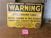 Vintage warning sign american telephone NJ