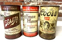 (3) Vintage Beer Cans, Coors, Schlitz, Hoffman
