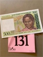 MADAGASCAR 500 FRANCS