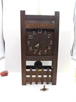 ANTIQUE SESSIONS ARTS AND CRAFTS STYLE CLOCK