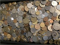 Estate Lot of Unsearched Foreign Coins, Worldwide