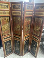 4 Panel Oriental Wood  Screen,11" X 55.5" tall ea.