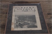HARPERS WEEKLY SEPT 28TH 1901 FRAMED PAPER