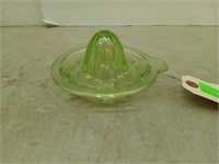 Green depression glass juicer