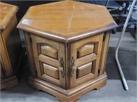 Oak Wood Hexagon Style End Table