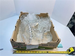 Box of Decorative Glass & Crystal