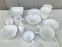 Milk Glass Lot- Anchor Hocking, Glassbake