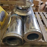 2-6"x36" Insulated Chimney Pipes w Cap