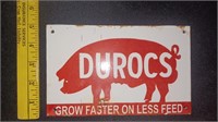 DUROC's porcelain sign pig feed store