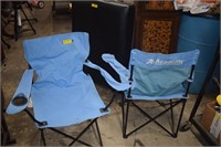 Two Academy Canvas Folding Chairs