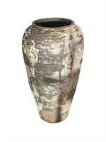 A Large Primitive Pottery Vase 36H x 19 Round