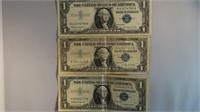 3 Silver Certificate 1957A Smith & Dillon &2-1957B