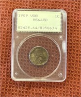 1909 VDB LINCOLN CENT GRADED MS64 RD