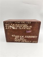 Vintage Wooden Shipping Box Military
