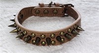 Rustic Charm Leather and Alloy Dog Collar