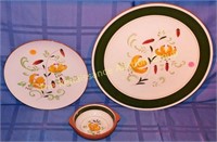 3 Stangl Tiger Lily Incl. 14" Chop Plate