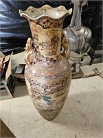 Large Hand Painted Duble Handle Vase