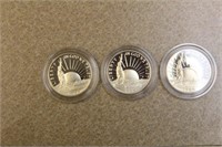 Lot of 3 1986 Liberty Half Dollar