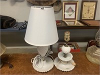 2 HOBNAIL LAMPS