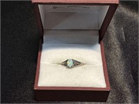 Vintage Sterling and Opal WM Co Ring size 4.