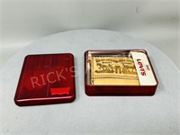 Levi's leather wallet in tin