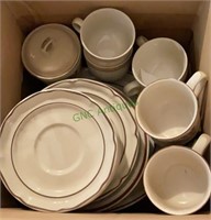 Box lot of international stoneware - plates,