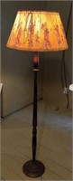 Wood floor lamp with paper shade