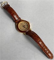 313 - MEN'S WOOD GRAIN QUARTZ WATCH (FINLAND) (N3)