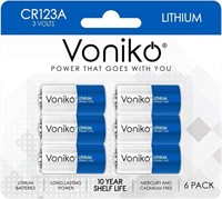 Voniko CR123A Lithium Batteries (6-Pack) – Photo N