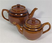 Sadler Brown Betty Teapot & Small One