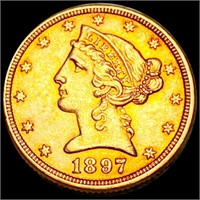 1897 $5 Gold Half Eagle UNCIRCULATED