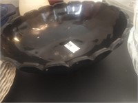 PURPLE CARNIVAL GLASS FRUIT BOWL