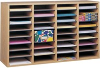 Wood Adjustable Organizer, 36 Compartment, Oak