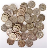 JOHN KENNEDY 1965-70 HALF DOLLAR COINS - LOT OF 51