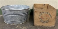 Winchester VA Box & Galvanized Tub
