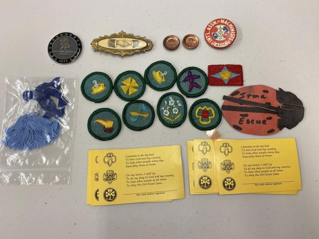 Group Masonic & Girl Scout Memorabilia, etc.
