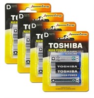 8PC Toshiba Alkaline D Battery Long Last BB 2025